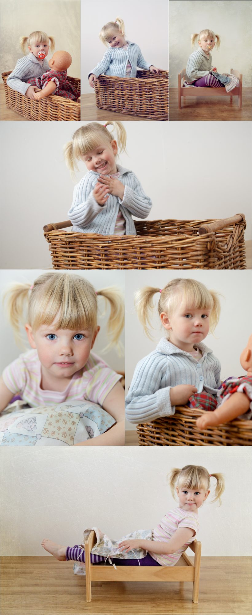 Arnbjörg í dúkkurúmi